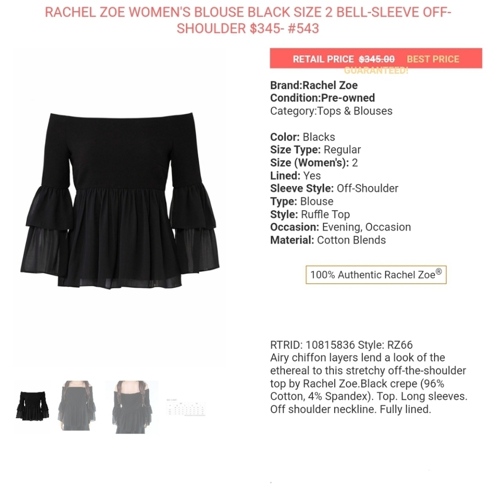 In mystery bundle NWT RACHEL ZOE 🤩layered cold shoulder chiffon top -layered - Picture 13 of 14